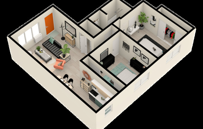 2 beds, 1 bath, 770 sqft, $1,725, Unit 505