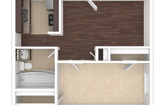 1 bed, 1 bath, 650 sqft, $875