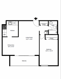 1 bed, 1 bath, 691 sqft, $1,720