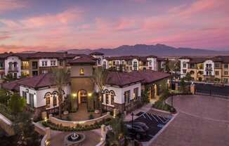 aerial photo of capriana apartments and leasing office at Capriana at Chino Hills, Chino Hills, CA