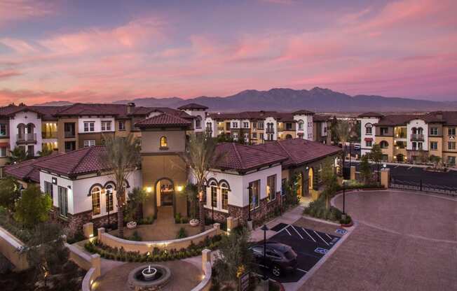 aerial photo of capriana apartments and leasing office at Capriana at Chino Hills, Chino Hills, CA
