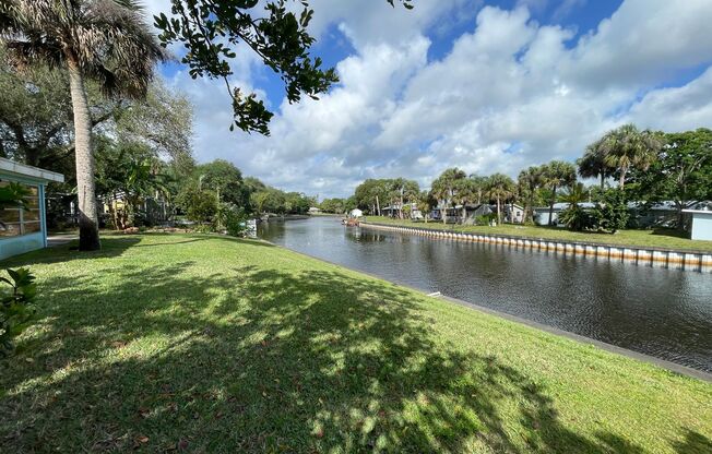 Two bedroom two bath Canal front rental home long-term in Sebastian, Florida