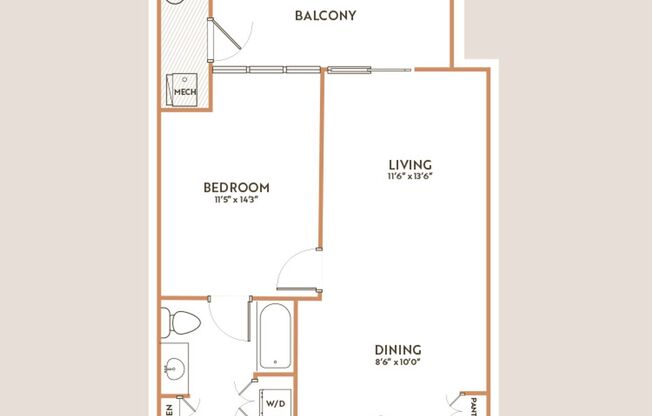 1 bed, 1 bath, 995 sqft, $2,140, Unit 202