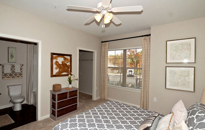 Bedroom With Ceiling Fan at Ansley at Roberts Lake, Arden, 28704