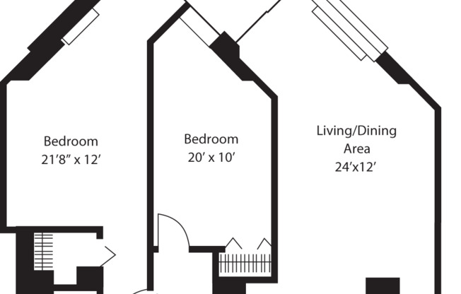 2 beds, 2 baths, 1,129 sqft, $4,571, Unit 1703