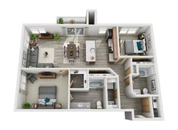 2 beds, 2 baths, 1,026 sqft, $2,075
