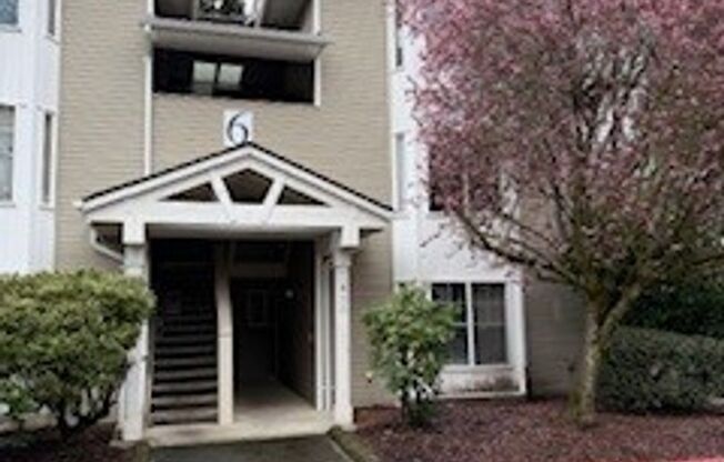 2 bedroom 2 bath First Floor Condo w/1 Car Garage W/O to Greenspace $2350 per month.