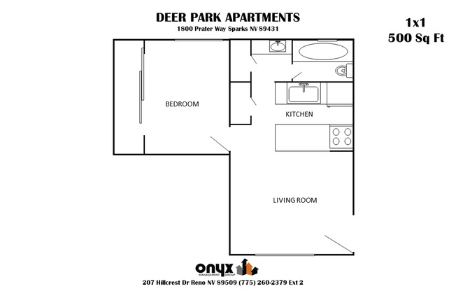 1 bed, 1 bath, 500 sqft, $1,200, Unit C-02