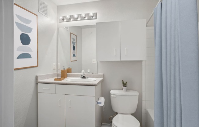 a bathroom with a sink toilet and a shower