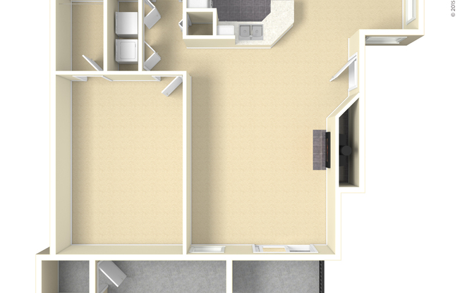 1 bed, 1 bath, 683 sqft, $1,583