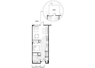 Studio, 1 bath, 544 sqft, $1,848