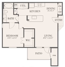 1 bed, 1 bath, 728 sqft, $1,290