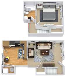 1 bed, 1 bath, 625 sqft, $1,279