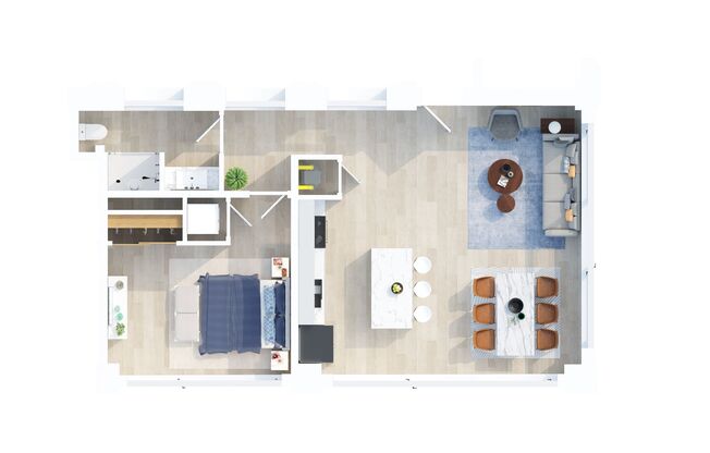 1 bed, 1 bath, 798 sqft, $1,405, Unit 204
