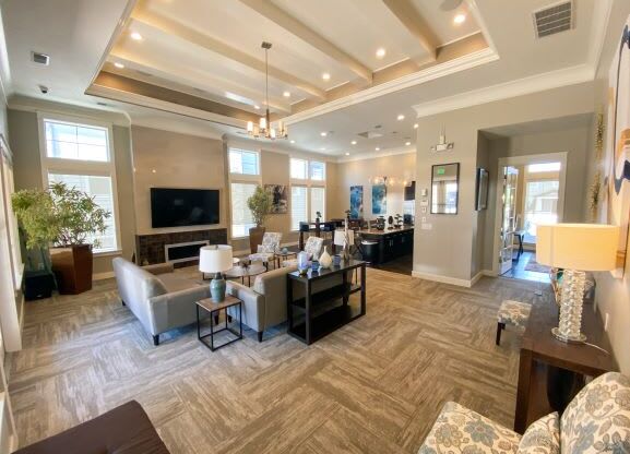 Clubroom With Smart Tv And Ample Of Sitting Area at Talavera at the Junction Apartments & Townhomes, Midvale, Utah