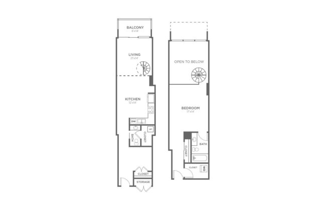 1 bed, 1.5 baths, 1,232 sqft, $2,789