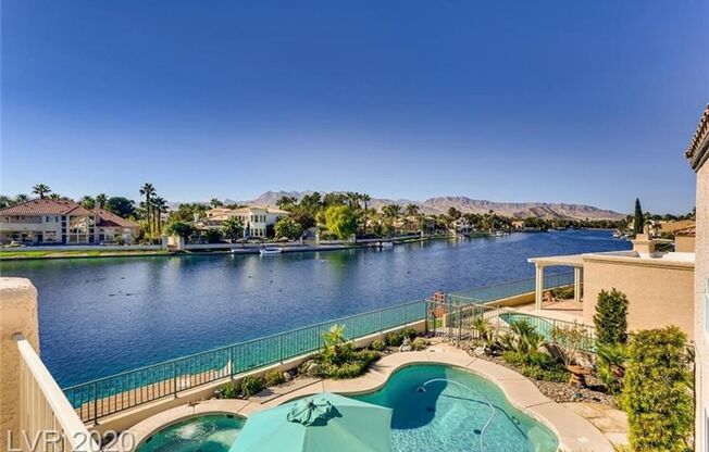 Vegas's Only Available Waterfront Rental ~ 4 Bedroom Desert Shores Lake Front Home