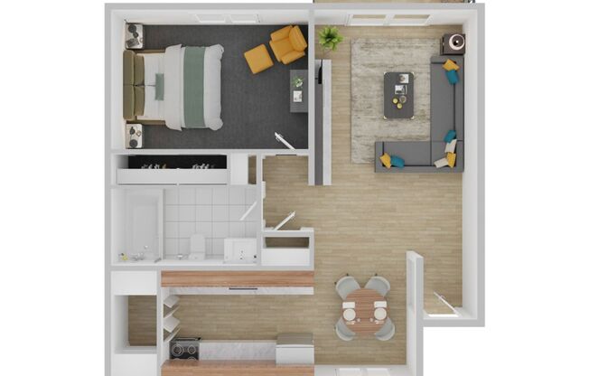 1 bed, 1 bath, 592 sqft, $1,275, Unit 102