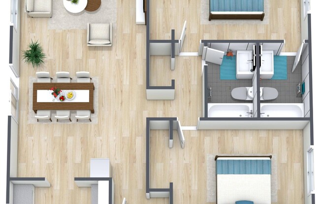 2 beds, 2 baths, 1,125 sqft, $1,650