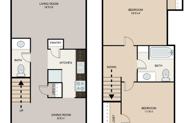 2 beds, 1.5 baths, 1,085 sqft, $1,210