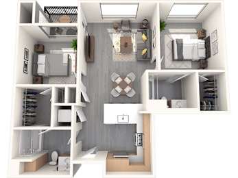 2 beds, 2 baths, 979 sqft, $3,545