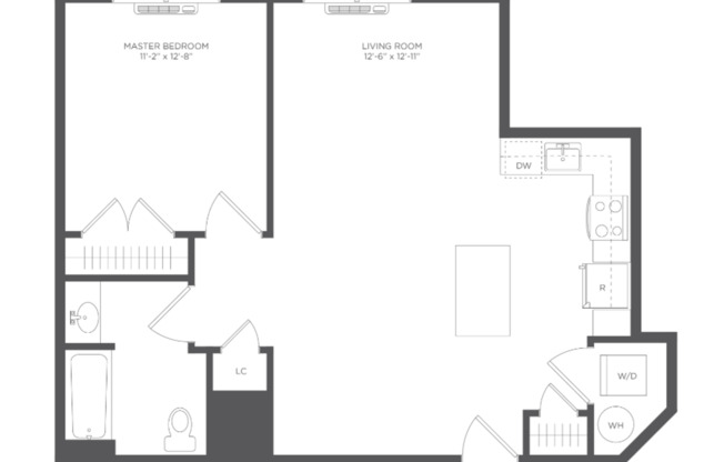 1 bed, 1 bath, 770 sqft, $2,682