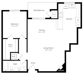 1 bed, 1 bath, 982 sqft, $1,340