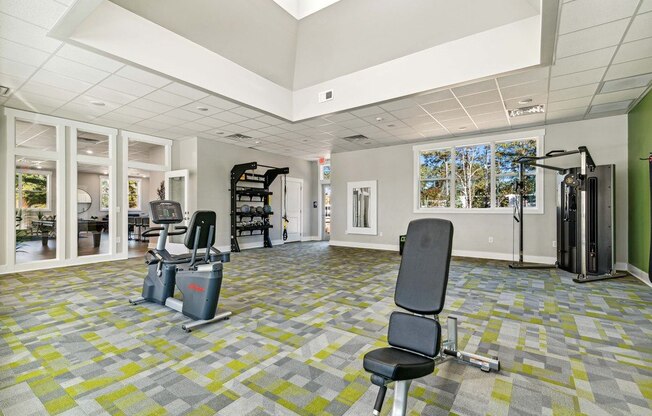 Resident gym with workout equipment
