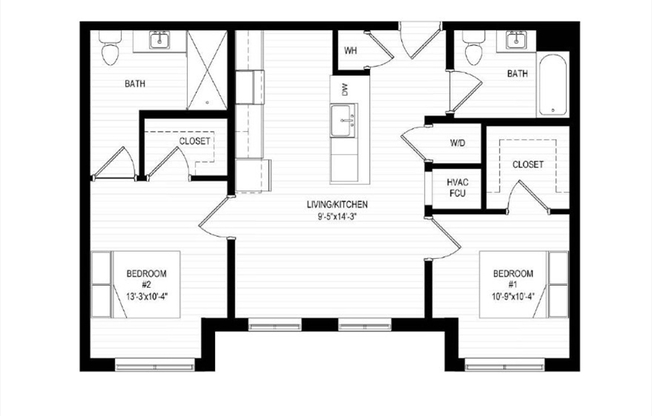 2 beds, 2 baths, 820 sqft, $2,800, Unit 210