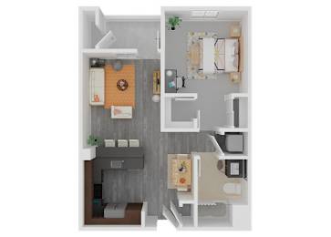 1 bed, 1 bath, 665 sqft, $2,651
