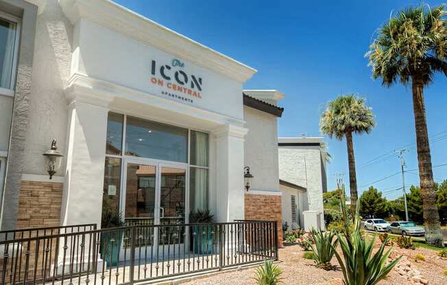 The front of a building with the sign