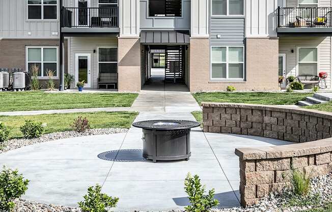 Outdoor fire pit at Tiburon Ridge in Omaha, NE