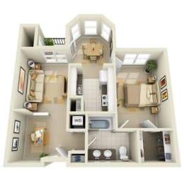 1 bed, 1 bath, 860 sqft, $2,659