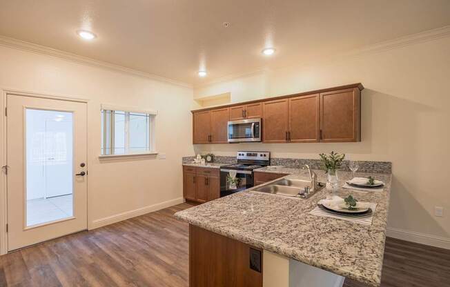 Kitchen New apartments in Fresno at The Villas at Ellis Manor, Fresno, CA