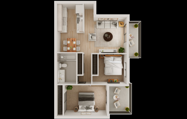 2 beds, 1 bath, 840 sqft, $1,520, Unit F08