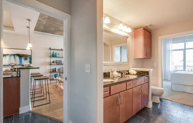 Granite Countertops in Kitchen and Bathrooms at Crescent at Fells Point by Windsor, Maryland, 21231