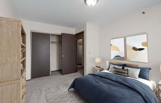 Bedroom with Plush Carpeting