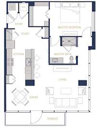 1 bed, 1 bath, 991 sqft, $2,697