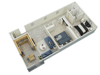 2 beds, 1 bath, 930 sqft, $1,044