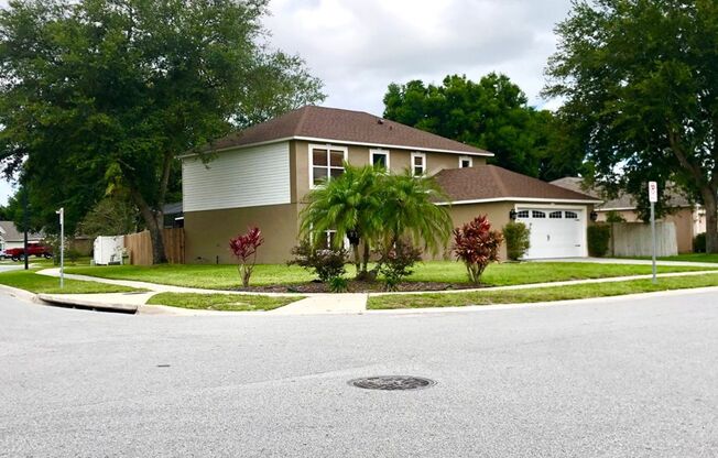 Pool home with screened in lanai- MOVE IN NOW!!Spacious 4 bed/2.5 bath -2 story home with fenced in yard! Lawn & pool care included!!Bring your washer & dryer!