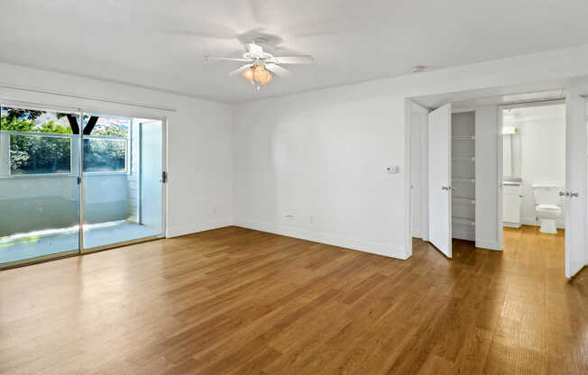 Living Room with Patio and Hard Surface Flooring