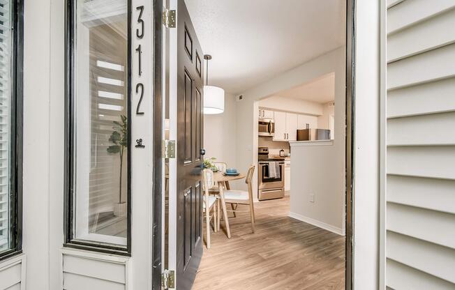 Entranceway into apartment at Rainbow Ridge in Kansas City, Kansas