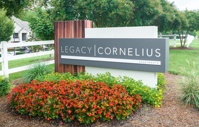 Legacy Cornelius Apartments monument sign