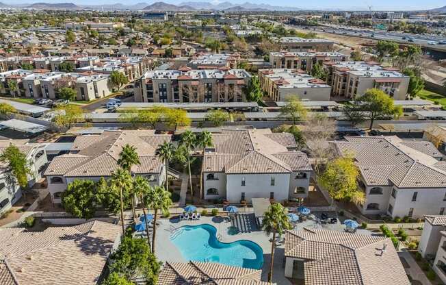 Bayside Apartments in Phoenix, Arizona Aerial View of Property and Surrounding Area