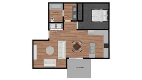 1 Bed 1 Bath 740 sqft at River Landing at Mirabeau, Spokane Valley, WA, Washington
