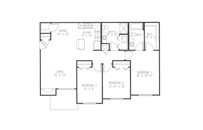 3 beds, 2 baths, 1,225 sqft, $1,295, Unit 5801 - Unit 11