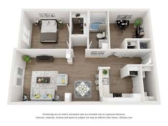 1 bed, 1 bath, 928 sqft, $1,581
