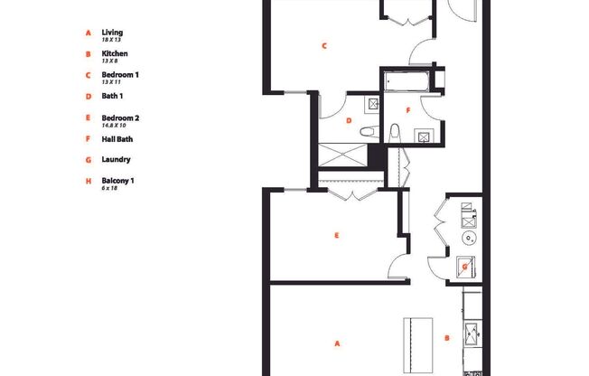 2 beds, 2 baths, 1,137 sqft, $3,595, Unit 509
