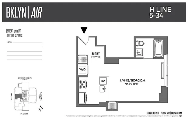 Studio, 1 bath, $3,550, Unit 26H