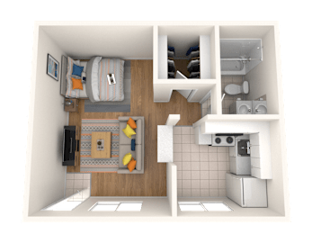 Studio, 1 bath, 414 sqft, $2,256